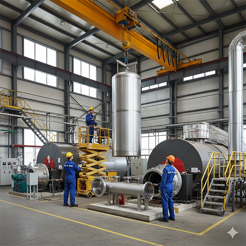 Installation of Water Feeder Tank for Boiler System